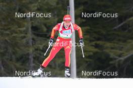 13.03.2009, Vancouver, Canada (CAN): Xianying Liu (CHN), Fischer, Salomon, Swix, adidas - IBU world cup biathlon, sprint women, Vancouver (CAN). www.nordicfocus.com. © Manzoni/NordicFocus. Every downloaded picture is fee-liable.