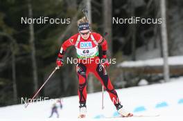 13.03.2009, Vancouver, Canada (CAN): Kari Henneseid Eie (NOR), Rossignol, Rottefella, Swix, Odlo - IBU world cup biathlon, sprint women, Vancouver (CAN). www.nordicfocus.com. © Manzoni/NordicFocus. Every downloaded picture is fee-liable.
