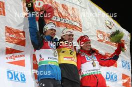 18.02.2009, Pyeong Chang, Korea (KOR): l-r: Teja Gregorin (SLO), Fischer, Rottefella, Alpina, Leki, Kati Wilhelm (GER), Madshus, Rottefella, Swix, adidas, Tora Berger (NOR), Fischer, Rottefella, Odlo - IBU world championships biathlon, individual women, Pyeong Chang (KOR). www.nordicfocus.com. © Manzoni/NordicFocus. Every downloaded picture is fee-liable.