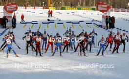 21.02.2009, Pyeong Chang, Korea (KOR): start of the men - IBU world championships biathlon, mass men, Pyeong Chang (KOR). www.nordicfocus.com. © Felgenhauer/NordicFocus. Every downloaded picture is fee-liable.