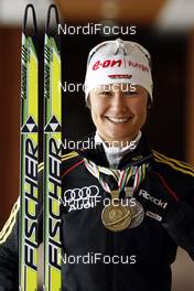 20.02.2009, Pyeong Chang, Korea (KOR): Simone Hauswald (GER), Fischer, Rottefella, Exel, adidas, Toko  - IBU world championships biathlon, medals, Pyeong Chang (KOR). www.nordicfocus.com. © Felgenhauer/NordicFocus. Every downloaded picture is fee-liable.