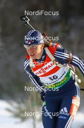 15.02.2009, Pyeong Chang, Korea (KOR): Tracy Barnes (USA) - IBU world championships biathlon, pursuit women, Pyeong Chang (KOR). www.nordicfocus.com. © Manzoni/NordicFocus. Every downloaded picture is fee-liable.