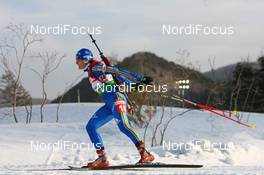 15.02.2009, Pyeong Chang, Korea (KOR): Anna Carin Olofsson-Zidek (SWE), Madshus, Rottefella, Alpina, Leki, adidas - IBU world championships biathlon, pursuit women, Pyeong Chang (KOR). www.nordicfocus.com. © Manzoni/NordicFocus. Every downloaded picture is fee-liable.