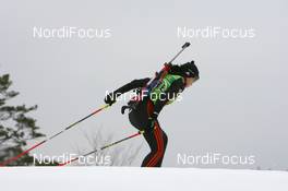 12.02.2009, Pyeong Chang, Korea (KOR): Kyoung-Mi Chu (KOR) - IBU world championships biathlon, training, Pyeong Chang (KOR). www.nordicfocus.com. © Manzoni/NordicFocus. Every downloaded picture is fee-liable.