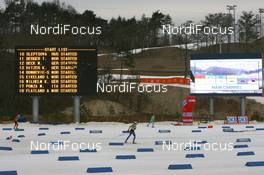 12.02.2009, Pyeong Chang, Korea (KOR): WCH Feature: Leader boards - IBU world championships biathlon, training, Pyeong Chang (KOR). www.nordicfocus.com. © Manzoni/NordicFocus. Every downloaded picture is fee-liable.