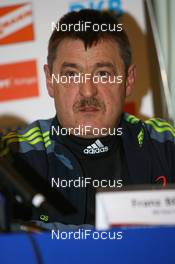 13.02.2009, Pyeong Chang, Korea (KOR): Franz Berger (AUT), IBU race director - IBU world championships biathlon, Doping Case media conference, Pyeong Chang (KOR). www.nordicfocus.com. © Manzoni/NordicFocus. Every downloaded picture is fee-liable.