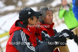 12.02.2009, Pyeong Chang, Korea (KOR): WCH Feature: Volunteers watching training - IBU world championships biathlon, training, Pyeong Chang (KOR). www.nordicfocus.com. © Manzoni/NordicFocus. Every downloaded picture is fee-liable.
