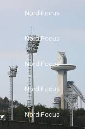 09.02.2009, Pyeong Chang, Korea (KOR): WCH Feature - Lightpoles with skijumping venue - IBU world championships biathlon, training, Pyeong Chang (KOR). www.nordicfocus.com. © Manzoni/NordicFocus. Every downloaded picture is fee-liable.