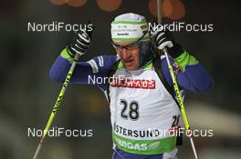 03.12.2009, Oestersund, Sweden (SWE): Janez Maric (SLO), Fischer, Rottefella, Alpina, One Way  - IBU world cup biathlon, individual men, Oestersund (SWE). www.nordicfocus.com. © Manzoni/NordicFocus. Every downloaded picture is fee-liable.