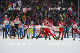 06.12.2009, Oestersund, Sweden (SWE): Start of the mens relay - IBU world cup biathlon, relay men, Oestersund (SWE). www.nordicfocus.com. © Manzoni/NordicFocus. Every downloaded picture is fee-liable.