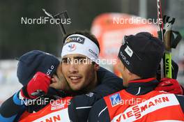 06.12.2009, Oestersund, Sweden (SWE): Martin Fourcade (FRA), Rossignol, Rottefella, Odlo - IBU world cup biathlon, relay men, Oestersund (SWE). www.nordicfocus.com. © Manzoni/NordicFocus. Every downloaded picture is fee-liable.