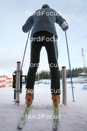 01.12.2009, Oestersund, Sweden (SWE): Christophe Vassallo (FRA), TD and IR IBU at the start gate - IBU world cup biathlon, training, Oestersund (SWE). www.nordicfocus.com. © NordicFocus. Every downloaded picture is fee-liable.