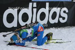13.12.2009, Hochfilzen, Austria (AUT): Mari Laukkanen (FIN), Fischer, Rottefella, Exel - IBU world cup biathlon, relay women, Hochfilzen (AUT). www.nordicfocus.com. © Manzoni/NordicFocus. Every downloaded picture is fee-liable.