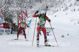 13.12.2009, Hochfilzen, Austria (AUT): Megan Imrie (CAN), Salomon, Leki - IBU world cup biathlon, relay women, Hochfilzen (AUT). www.nordicfocus.com. © Manzoni/NordicFocus. Every downloaded picture is fee-liable.