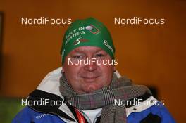 13.12.2009, Hochfilzen, Austria (AUT): Sigi Heinrich (GER), voice of Eurosport - IBU world cup biathlon, relay women, Hochfilzen (AUT). www.nordicfocus.com. © Manzoni/NordicFocus. Every downloaded picture is fee-liable.