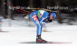 17.12.2009, Pokljuka, Slovenia (SLO): Victor Vasiliev (RUS), Madshus, Rottefella  - IBU world cup biathlon, individual men, Pokljuka (SLO). www.nordicfocus.com. © Domanski/NordicFocus. Every downloaded picture is fee-liable.
