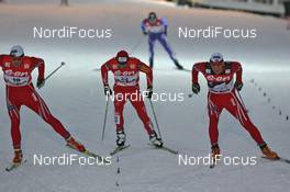 01.01.2009, Nove Mesto, Czech Republic (CZE): l-r Petter Northug (NOR), Fischer, Rottefella, Alpina, Ski Go, Swix , Janusz Krezelok (POL), Fischer, Salomon, Tor Arne Hetland (NOR), Rossignol, Swix  - FIS world cup cross-country, tour de ski, individual sprint, Nove Mesto (CZE). www.nordicfocus.com. © Hemmersbach/NordicFocus. Every downloaded picture is fee-liable.
