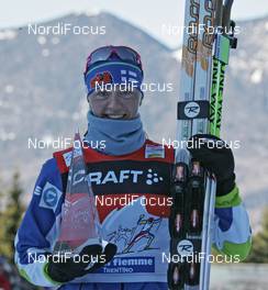 04.01.2009, Val di Fiemme, Italy (ITA): TdS overall winner Virpi Kuitunen (FIN), Rossignol, Rottefella, One Way  - FIS world cup cross-country, tour de ski, final climb women, Val di Fiemme (ITA). www.nordicfocus.com. © Hemmersbach/NordicFocus. Every downloaded picture is fee-liable.