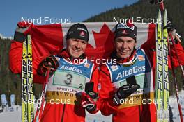18.01.2009, Vancouver, Canada (CAN): l-r: George Grey (CAN), Fischer, Alex Harvey (CAN), Fischer, Salomon  - FIS world cup cross-country, team sprint men, Vancouver (CAN). www.nordicfocus.com. © Hemmersbach/NordicFocus. Every downloaded picture is fee-liable.
