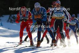 18.01.2009, Vancouver, Canada (CAN): group, in front Roddy Darragon (FRA), Rossignol, Rottefella, Odlo, behind Renato Pasini (ITA), Fischer, Salomon, One Way, Salice, topshot - FIS world cup cross-country, team sprint men, Vancouver (CAN). www.nordicfocus.com. © Hemmersbach/NordicFocus. Every downloaded picture is fee-liable.