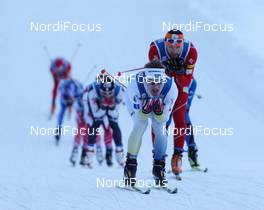 18.01.2009, Vancouver, Canada (CAN): group, in front Robin Bryntesson (SWE). Fischer, Salomon, Craft, Exel - FIS world cup cross-country, team sprint men, Vancouver (CAN). www.nordicfocus.com. © Hemmersbach/NordicFocus. Every downloaded picture is fee-liable.
