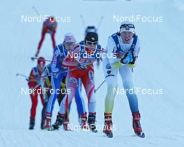 18.01.2009, Vancouver, Canada (CAN): group, in front Lina Andersson (SWE), Madshus, Rottefella, behind Nobuko Fukuda (JPN), Fischer, Salomon  - FIS world cup cross-country, team sprint women, Vancouver (CAN). www.nordicfocus.com. © Hemmersbach/NordicFocus. Every downloaded picture is fee-liable.