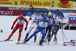 31.01.2009, Rybisnk, Russia (RUS): group, in front Alexei Petukhov (RUS), Madshus, Adidas, Swix, left behind Christoph Eigenmann (SUI), Rossignol, Rottefella, Exel, adidas, Toko  - FIS world cup cross-country, individual sprint, Rybinsk (RUS). www.nordicfocus.com. © Hemmersbach/NordicFocus. Every downloaded picture is fee-liable.