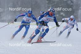 30.01.2009, Rybisnk, Russia (RUS): group, in front Ville Nousiainen (FIN), Peltonen, Rottefella, Alpina, behind Vladimir Tokarev (RUS) - FIS world cup cross-country, mass men, Rybinsk (RUS). www.nordicfocus.com. © Hemmersbach/NordicFocus. Every downloaded picture is fee-liable.