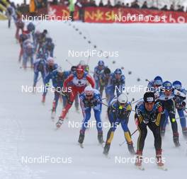 30.01.2009, Rybisnk, Russia (RUS): group in front Stefanie Boehler (GER), Fischer, Rottefella, Alpina, One Way, adidas  - FIS world cup cross-country, mass women, Rybinsk (RUS). www.nordicfocus.com. © Hemmersbach/NordicFocus. Every downloaded picture is fee-liable.