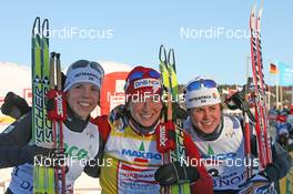 21.11.2009, Beitostoelen, Norway (NOR): l-r: Charlotte Kalla (SWE), Fischer, Salomon, Swix, Craft, Marit Bjoergen (NOR), Fischer, Rottefella, Swix, Anna Haag (SWE), Atomic, Rottefella, Alpina, Exel, Craft - FIS world cup cross country, 10km women, Beitostoelen (NOR). www.nordicfocus.com. © NordicFocus. Every downloaded picture is fee-liable.