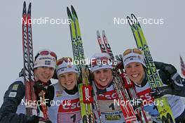 22.11.2009, Beitostoelen, Norway (NOR): Sara Lindborg (SWE), Madshus, Rottefella, Alpina, Star, Craft, Anna Olsson (SWE), Fischer, Salomon, Anna Haag (SWE), Atomic, Rottefella, Alpina, Exel, Craft, Charlotte Kalla (SWE), Fischer, Salomon, Swix, Craft - FIS world cup cross country, Beitostoelen (NOR). www.nordicfocus.com. © NordicFocus. Every downloaded picture is fee-liable.