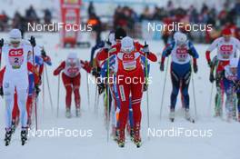 22.11.2009, Beitostoelen, Norway (NOR): Start of womens relay - FIS world cup cross country, 4x5km women, Beitostoelen (NOR). www.nordicfocus.com. © NordicFocus. Every downloaded picture is fee-liable.