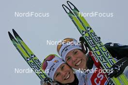 22.11.2009, Beitostoelen, Norway (NOR): Anna Olsson (SWE), Fischer, Salomon, Charlotte Kalla (SWE), Fischer, Salomon, Swix, Craft - FIS world cup cross country, Beitostoelen (NOR). www.nordicfocus.com. © NordicFocus. Every downloaded picture is fee-liable.