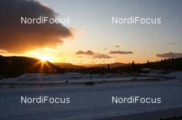 21.11.2009, Beitostoelen, Norway (NOR): Sunrise over the venue of Beitostoelen - FIS world cup cross country, training, Beitostoelen (NOR). www.nordicfocus.com. © NordicFocus. Every downloaded picture is fee-liable.