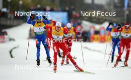 05.12.2009, Duesseldorf, Germany (GER): Anders Gloersen (NOR), Fischer leading the final - FIS world cup cross-country, individual sprint, Duesseldorf. www.nordicfocus.com. © NordicFocus. Every downloaded picture is fee-liable.