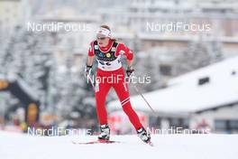 12.12.2009, Davos, Switzerland (SUI): Marthe Kristoffersen (NOR), Atomic, Salomon, Swix  - FIS world cup cross-country, 10km women, Davos (SUI). www.nordicfocus.com. © Hemmersbach/NordicFocus. Every downloaded picture is fee-liable.