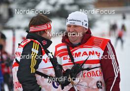 12.12.2009, Davos, Switzerland (SUI): Jochen Behle (GER), headcoach cross-country and Markus Cramer (GER), headcoach cross-country team Swiss-Ski - FIS world cup cross-country, 10km women, Davos (SUI). www.nordicfocus.com. © Hemmersbach/NordicFocus. Every downloaded picture is fee-liable.