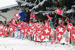 13.12.2009, Davos, Switzerland (SUI): Feature, swiss flags in the stadium - FIS world cup cross-country, individual sprint, Davos (SUI). www.nordicfocus.com. © Hemmersbach/NordicFocus. Every downloaded picture is fee-liable.