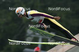 08.08.2009, Hinterzarten (GER): Maxime Laheurte (FRA), Fischer, Rottefella, Odlo  - FIS Summer Grand Prix 2009, nordic combined, Hinterzarten (GER). www.nordicfocus.com. © Manzoni/NordicFocus. Every downloaded picture is fee-liable.