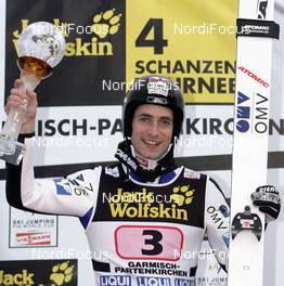 01.01.2009, Garmisch, Germany (GER): Wolfgang Loitzl (AUT), Atomic - FIS world cup ski jumping, four hills tournament, individual HS140, Garmisch (GER). www.nordicfocus.com. © Furtner/NordicFocus. Every downloaded picture is fee-liable.