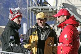 31.12.2008, Garmisch, Germany (GER): l-r: Thomas Morgenstern (AUT), Atomic with his father, Alex Pointner (AUT), head coach Austria - FIS world cup ski jumping, four hills tournament, Qualification individual HS140, Garmisch (GER). www.nordicfocus.com. © Furtner/NordicFocus. Every downloaded picture is fee-liable.