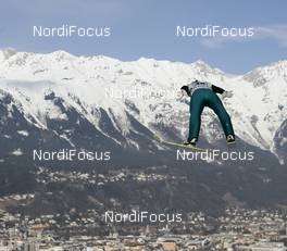 04.01.2009, Innsbruck, Austria (AUT): Manuel Fettner (AUT), Fischer - FIS world cup ski jumping, four hills tournament, individual HS130, Innsbruck (AUT). www.nordicfocus.com. © Furtner/NordicFocus. Every downloaded picture is fee-liable.