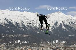 04.01.2009, Innsbruck, Austria (AUT): Yuta Watase (JPN), Elan - FIS world cup ski jumping, four hills tournament, individual HS130, Innsbruck (AUT). www.nordicfocus.com. © Furtner/NordicFocus. Every downloaded picture is fee-liable.