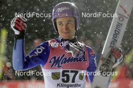 11.02.2009, Klingenthal, Germany (GER): Martin Schmitt (GER), Atomic   - FIS world cup ski jumping, individual HS140, Klingenthal (GER). www.nordicfocus.com. © Domanski/NordicFocus. Every downloaded picture is fee-liable.