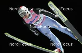 11.02.2009, Klingenthal, Germany (GER): Simon Ammann (SUI), Fischer, adidas  - FIS world cup ski jumping, individual HS140, Klingenthal (GER). www.nordicfocus.com. © Domanski/NordicFocus. Every downloaded picture is fee-liable.