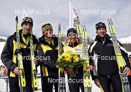 08.03.2009, Scuol, Switzerland (SUI): team fischer and Nathascia Leonardi Cortesi (SUI), Exel,   - Worldloppet FMC, Engadin, Scuol (SUI). www.nordicfocus.com. © Felgenhauer/NordicFocus. Every downloaded picture is fee-liable.