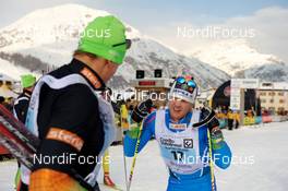 13.12.2009, Livigno, Italy (ITA): Martin Larsson (SWE), One Way talking to Jerry Ahrlin (SWE), Madshus, One Way   - FIS Marathon Cup La Sgambeda, Livigno (ITA). www.nordicfocus.com. © Felgenhauer/NordicFocus. Every downloaded picture is fee-liable.