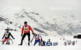 13.12.2009, Livigno, Italy (ITA): over the top, mountains in the back - FIS Marathon Cup La Sgambeda, Livigno (ITA). www.nordicfocus.com. © Felgenhauer/NordicFocus. Every downloaded picture is fee-liable.