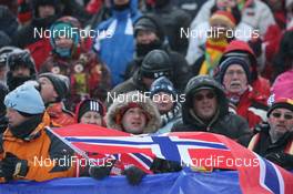 10.01.2010, Oberhof, Germany (GER): Norwegian fans - IBU world cup biathlon, mass women, Oberhof (GER). www.nordicfocus.com. © Manzoni/NordicFocus. Every downloaded picture is fee-liable.