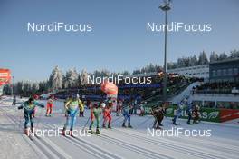 07.01.2010, Oberhof, Germany (GER): Start - IBU world cup biathlon, relay men, Oberhof (GER). www.nordicfocus.com. © Trienitz/NordicFocus. Every downloaded picture is fee-liable.